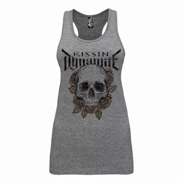 kissin-dynamite--girlie-tank-top--rose-skull; 2